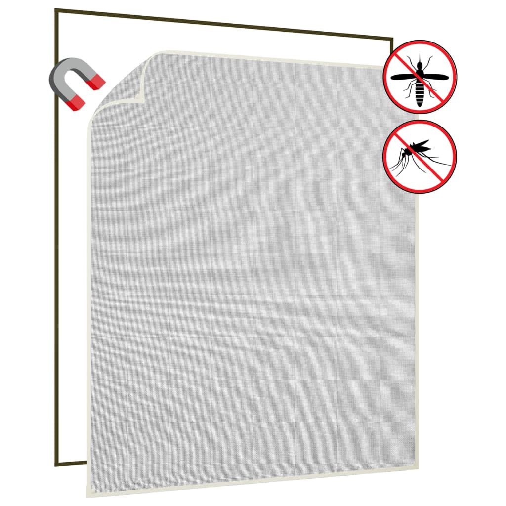 Berkfield Magnetic Insect Screen for Windows White 130x150 cm Fibreglass