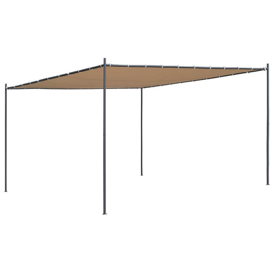 Berkfield Gazebo with Slanted Roof 400x400x270 cm Beige 180 g/m�__