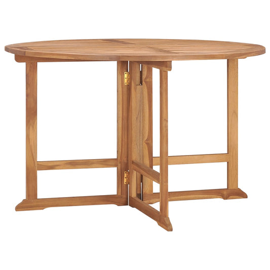 Berkfield Folding Garden Dining Table 120x120x75 cm Solid Teak Wood