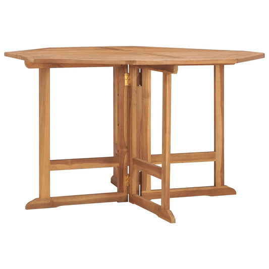 Berkfield Folding Garden Dining Table 120x120x75 cm Solid Teak Wood