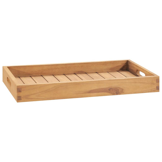 Berkfield Serving Tray 60x35 cm Solid Teak Wood