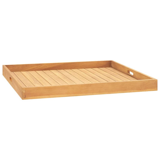 Berkfield Serving Tray 80x80 cm Solid Teak Wood