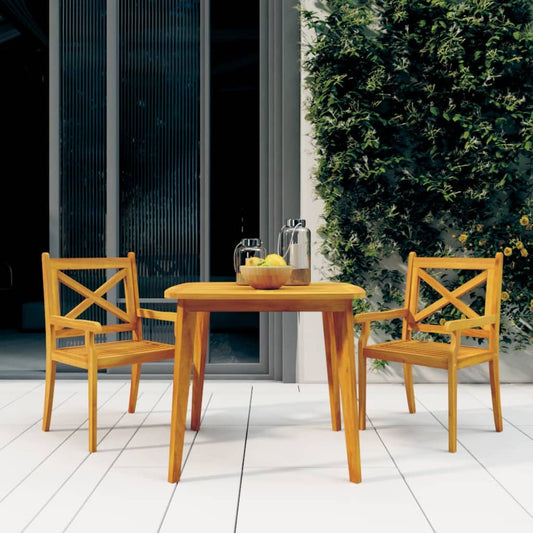 Berkfield 3 Piece Garden Dining Set Solid Wood Acacia