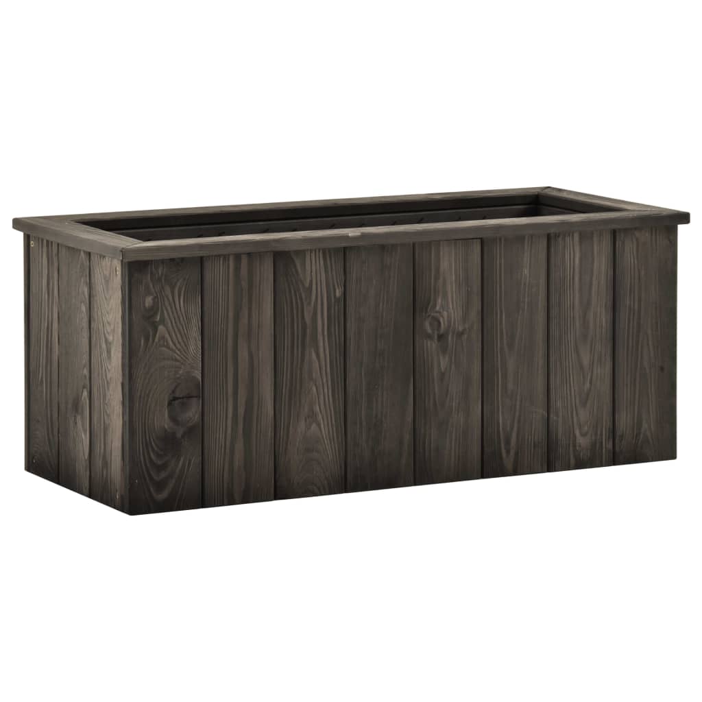 Berkfield Raised Bed Dark Grey 74x32x30 cm Solid Pinewood