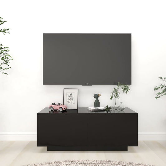 Berkfield TV Cabinet Black 100x35x40 cm Engineered Wood