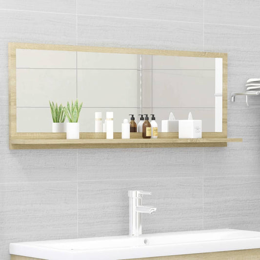 Berkfield Bathroom Mirror Sonoma Oak 100x10.5x37 cm Engineered Wood