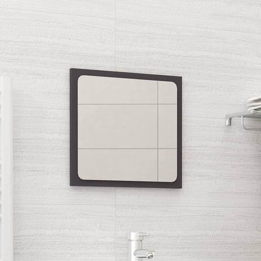 Berkfield Bathroom Mirror Grey 40x1.5x37 cm Engineered Wood