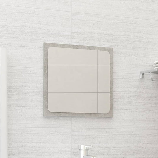Berkfield Bathroom Mirror Concrete Grey 40x1.5x37 cm Engineered Wood