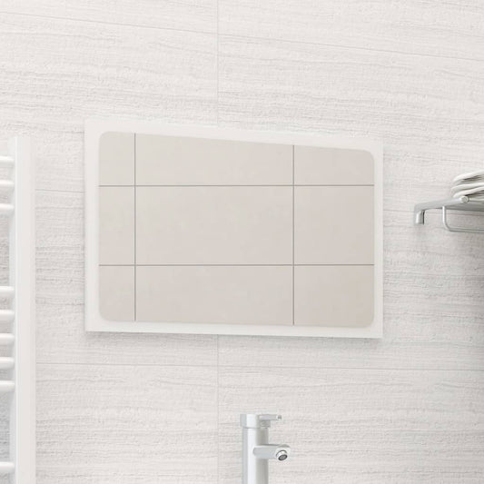 Berkfield Bathroom Mirror High Gloss White 60x1.5x37 cm Engineered Wood