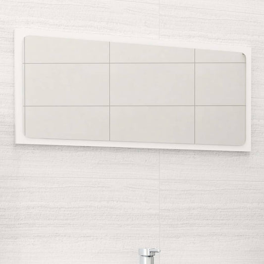 Berkfield Bathroom Mirror White 80x1.5x37 cm Engineered Wood