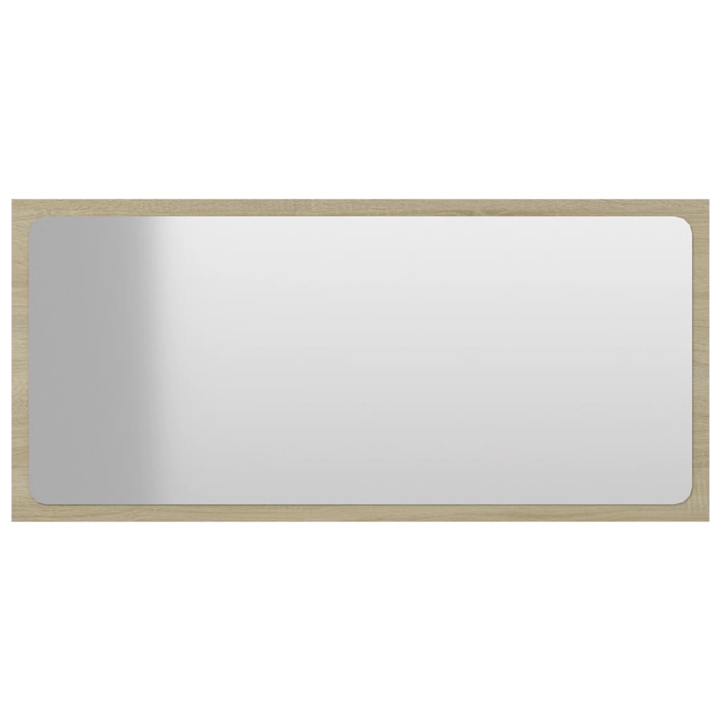 Berkfield Bathroom Mirror Sonoma Oak 80x1.5x37 cm Engineered Wood
