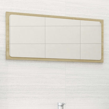 Berkfield Bathroom Mirror Sonoma Oak 80x1.5x37 cm Engineered Wood