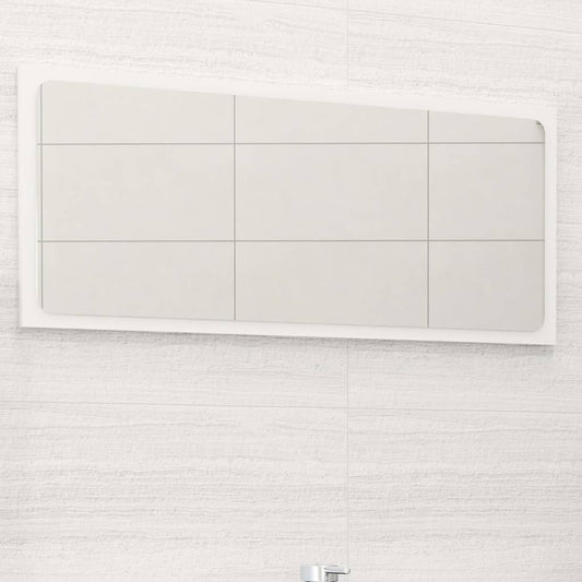Berkfield Bathroom Mirror High Gloss White 80x1.5x37 cm Engineered Wood
