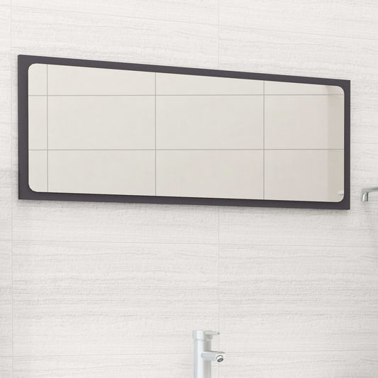 Berkfield Bathroom Mirror Grey 90x1.5x37 cm Engineered Wood