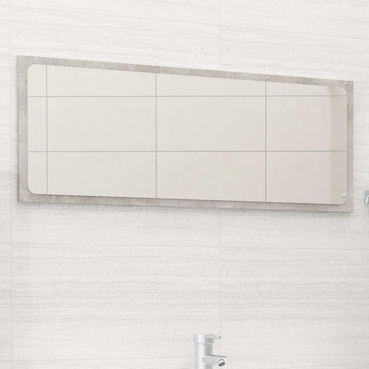 Berkfield Bathroom Mirror Concrete Grey 90x1.5x37 cm Engineered Wood