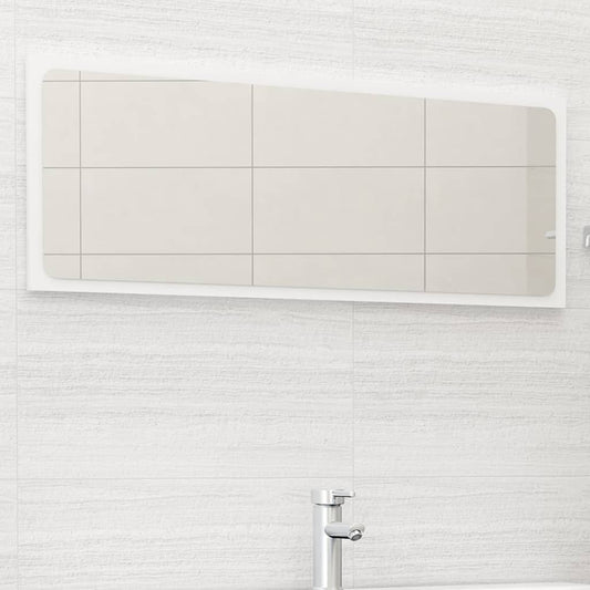 Berkfield Bathroom Mirror White 100x1.5x37 cm Engineered Wood