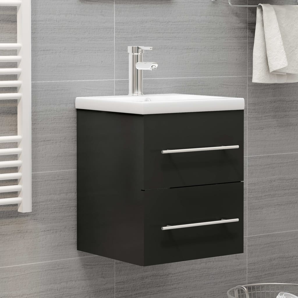 Berkfield Sink Cabinet Grey 41x38.5x48 cm Engineered Wood