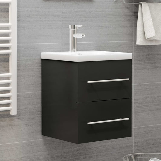 Berkfield Sink Cabinet Grey 41x38.5x48 cm Engineered Wood