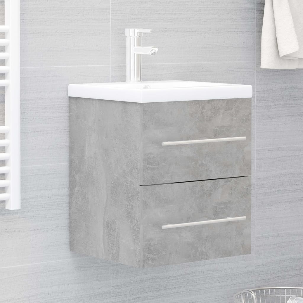Berkfield Sink Cabinet Concrete Grey 41x38.5x48 cm Engineered Wood