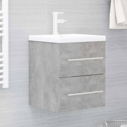 Berkfield Sink Cabinet Concrete Grey 41x38.5x48 cm Engineered Wood