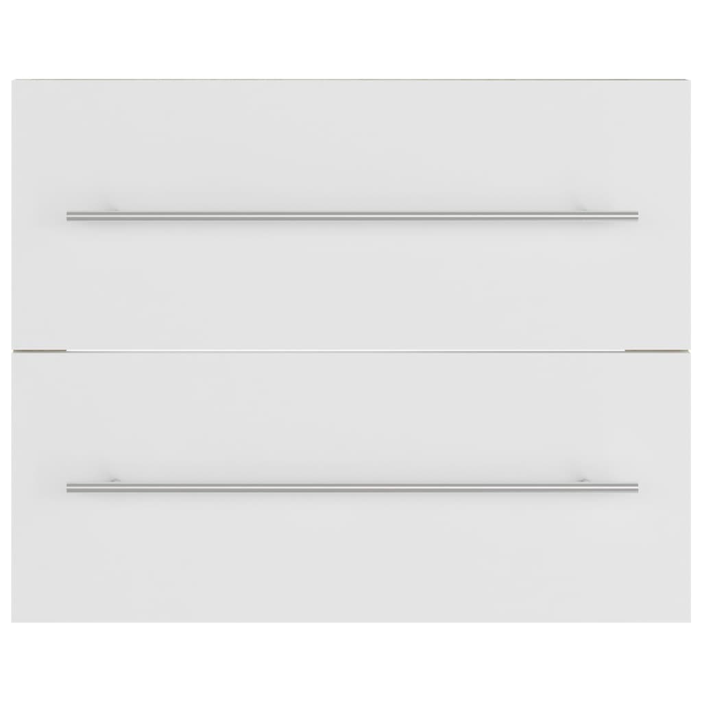 Berkfield Sink Cabinet White and Sonoma Oak 60x38.5x48 cm Engineered Wood