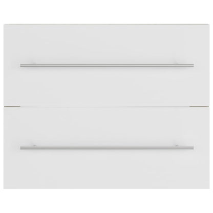Berkfield Sink Cabinet White and Sonoma Oak 60x38.5x48 cm Engineered Wood
