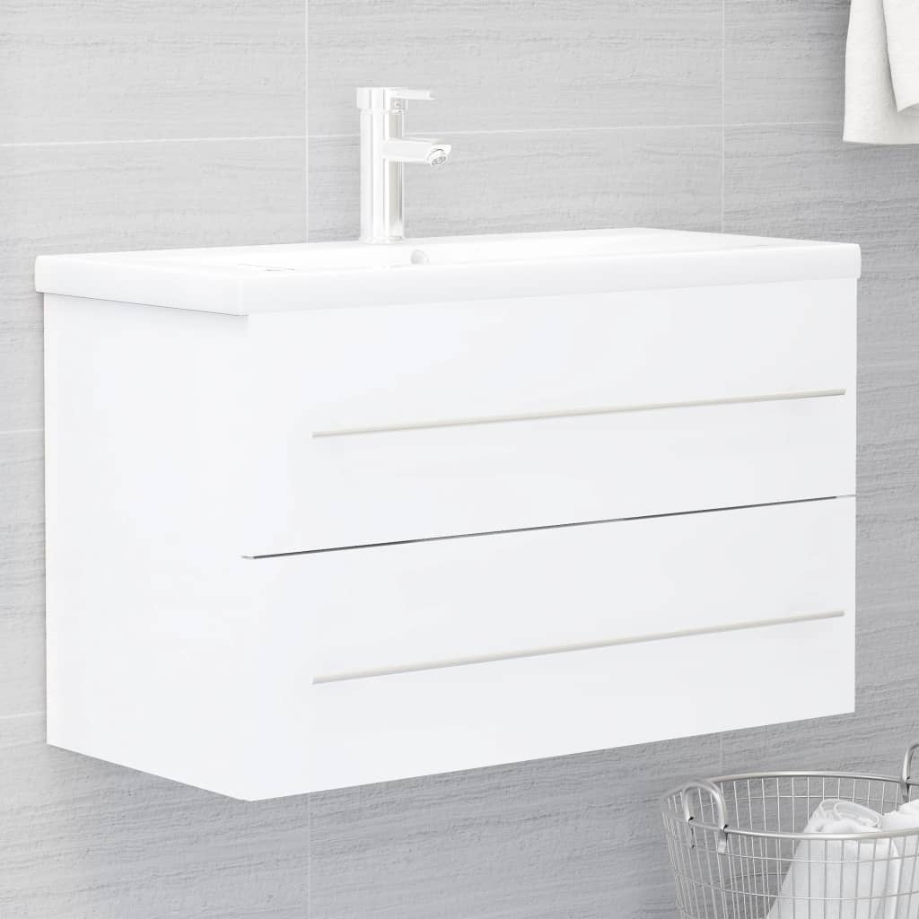 Berkfield Sink Cabinet White 80x38.5x48 cm Engineered Wood