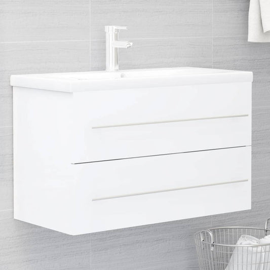 Berkfield Sink Cabinet White 80x38.5x48 cm Engineered Wood