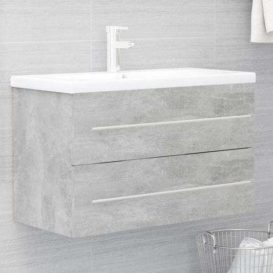 Berkfield Sink Cabinet Concrete Grey 80x38.5x48 cm Engineered Wood