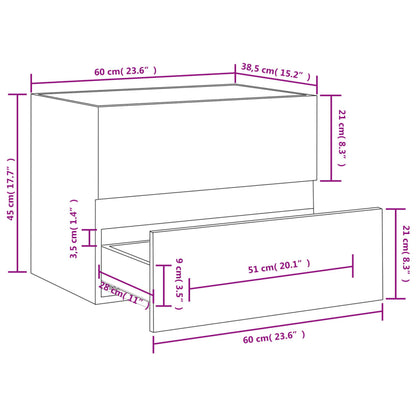 Berkfield Sink Cabinet High Gloss Black 60x38.5x45 cm Engineered Wood