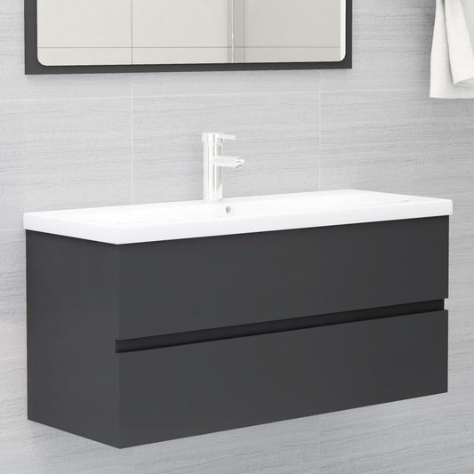 Berkfield Sink Cabinet Grey 100x38.5x45 cm Engineered Wood