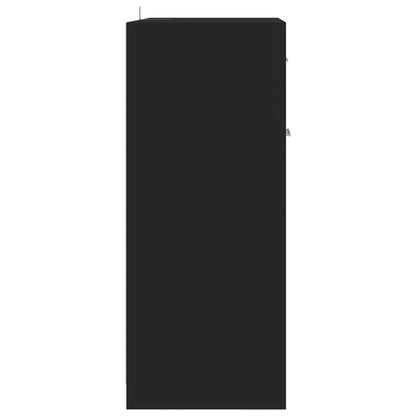 Berkfield Bathroom Cabinet High Gloss Black 60x33x80 cm Engineered Wood