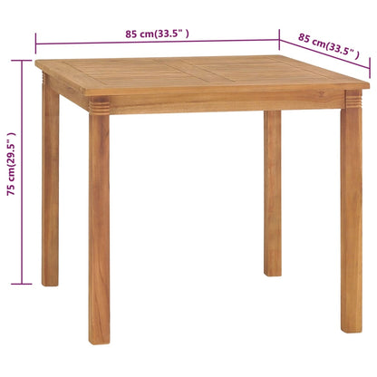 Berkfield 3 Piece Garden Dining Set Solid Teak Wood