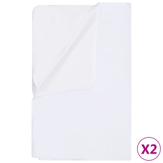 Berkfield Mattress Protectors Waterproof 2 pcs Cotton 100x200 cm White