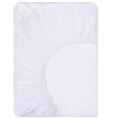 Berkfield Fitted Sheets Waterproof 2 pcs Cotton 100x200 cm White