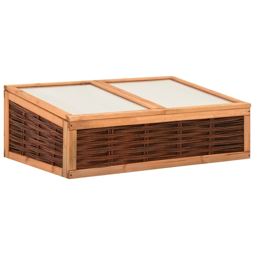 Berkfield Greenhouse 120x80x45 cm Solid Pinewood and Willow