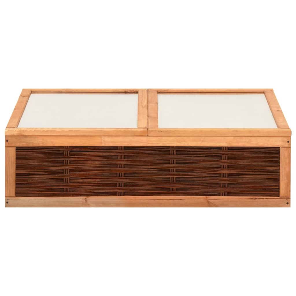 Berkfield Greenhouse 120x80x45 cm Solid Pinewood and Willow