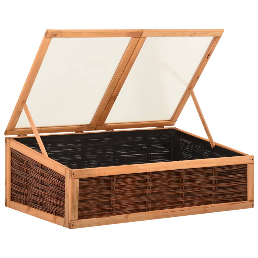 Berkfield Greenhouse 120x80x45 cm Solid Pinewood and Willow