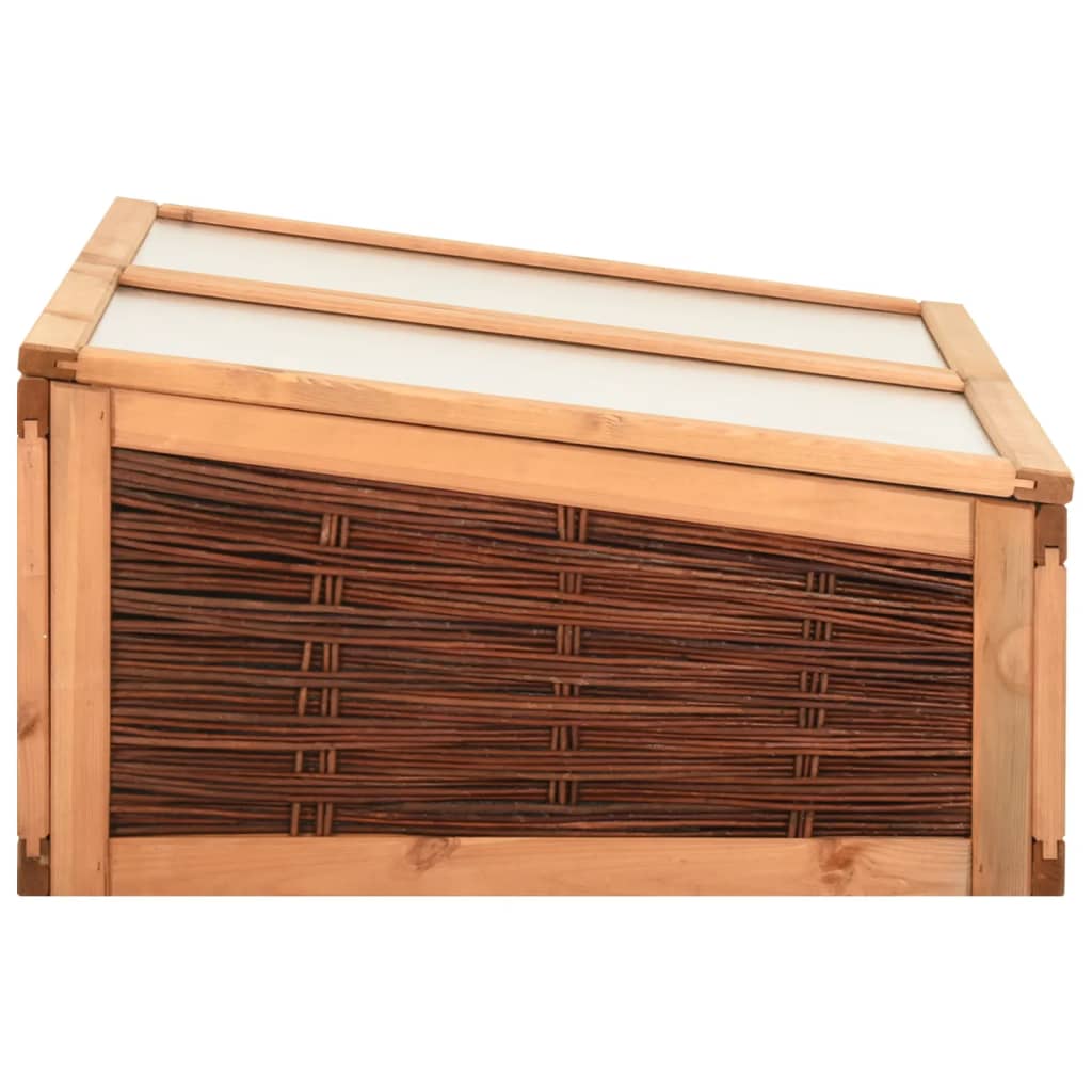 Berkfield Greenhouse 120x80x45 cm Solid Pinewood and Willow