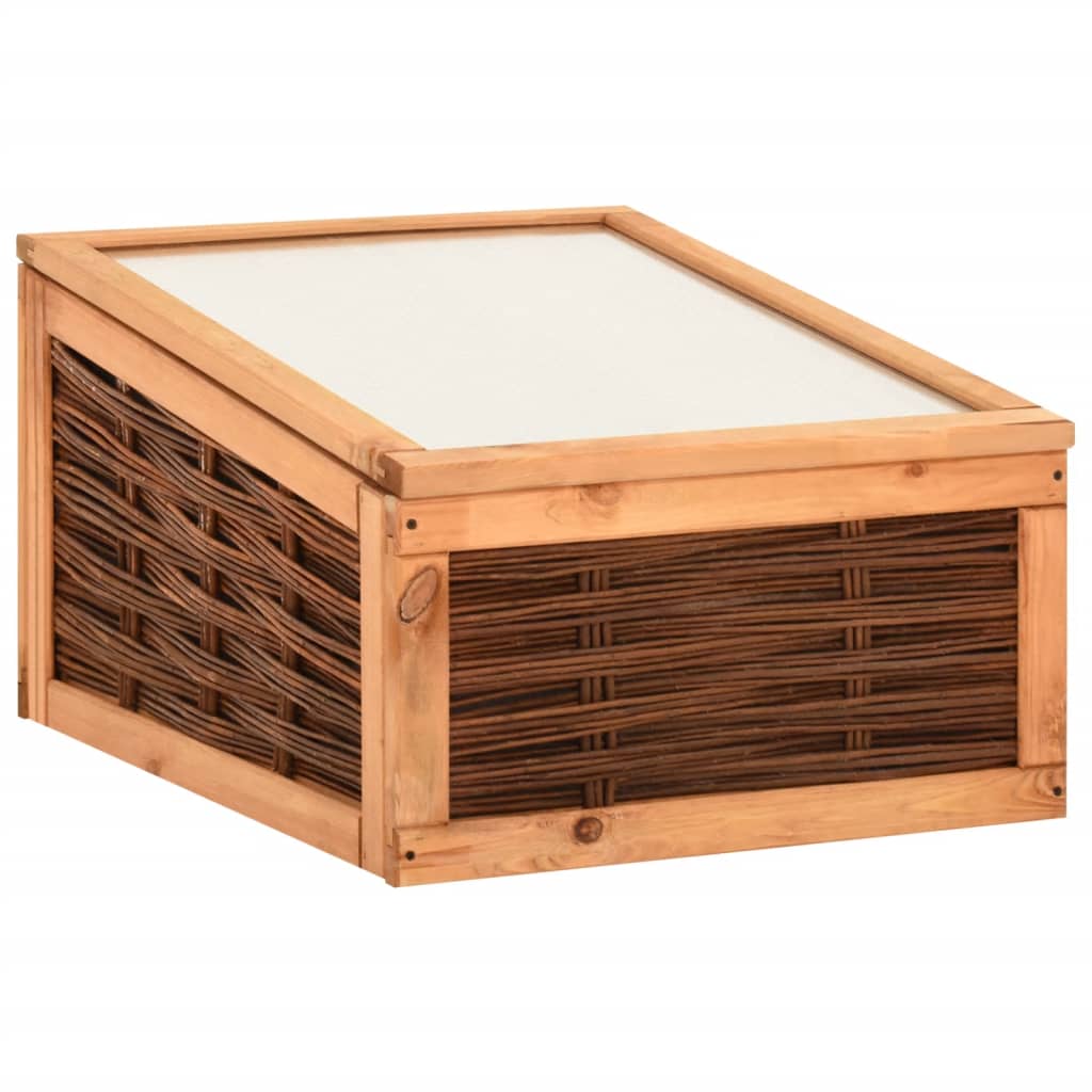 Berkfield Greenhouse 60x80x45 cm Solid Pinewood and Willow