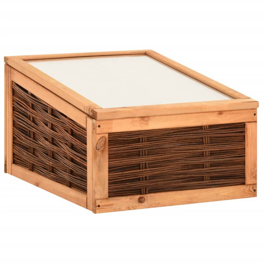 Berkfield Greenhouse 60x80x45 cm Solid Pinewood and Willow
