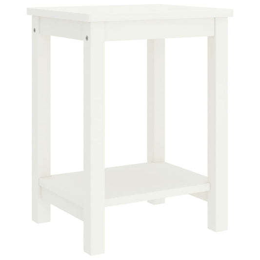 Berkfield Bedside Cabinet White 35x30x47 cm Solid Pinewood