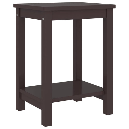 Berkfield Bedside Cabinet Dark Brown 35x30x47 cm Solid Pinewood