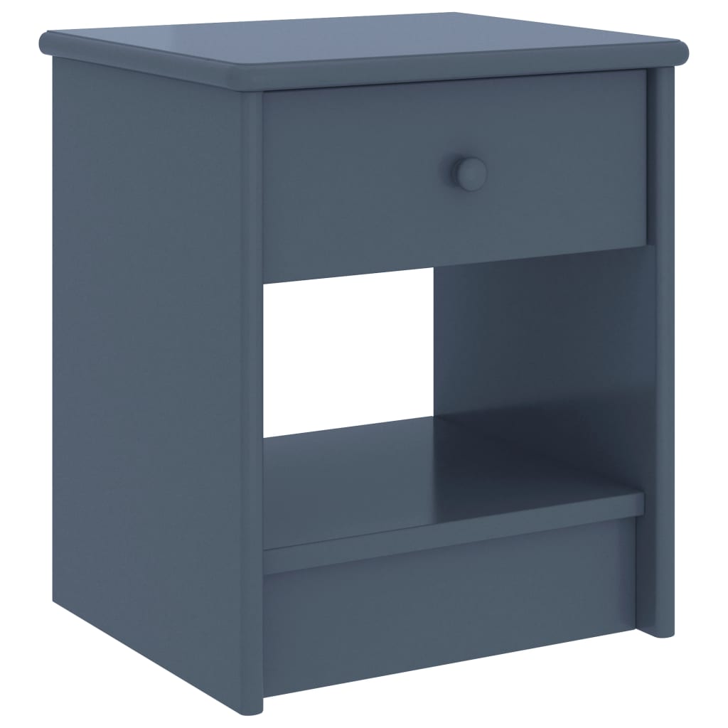 Berkfield Bedside Cabinet Light Grey 35x30x40 cm Solid Pinewood