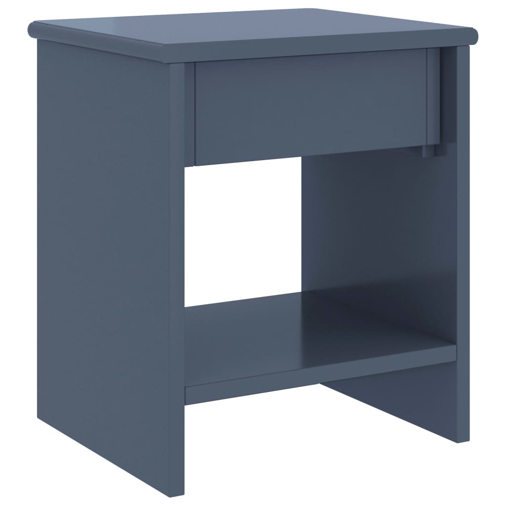 Berkfield Bedside Cabinet Light Grey 35x30x40 cm Solid Pinewood