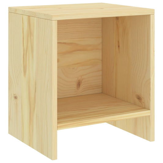 Berkfield Bedside Cabinet Light Wood 35x30x40 cm Solid Pinewood