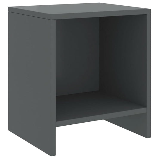 Berkfield Bedside Cabinet Dark Grey 35x30x40 cm Solid Pinewood