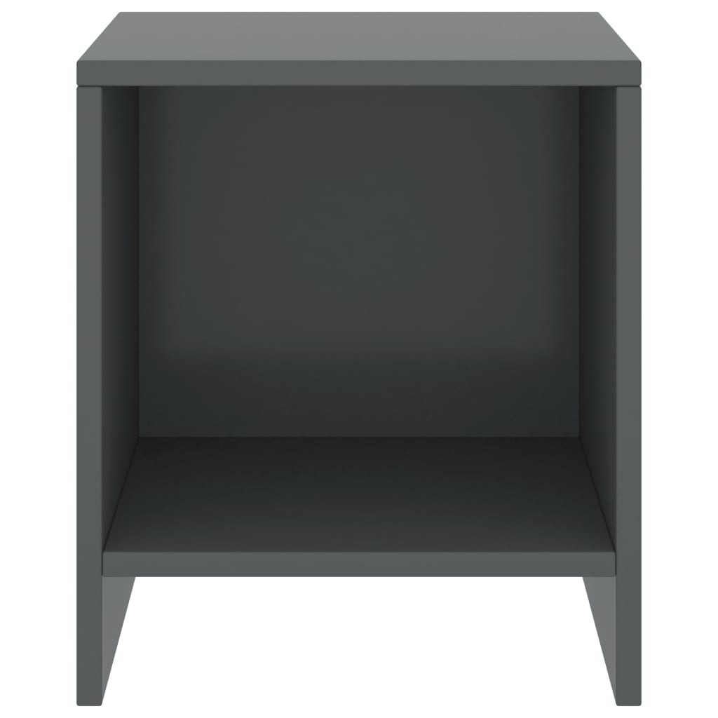 Berkfield Bedside Cabinet Dark Grey 35x30x40 cm Solid Pinewood