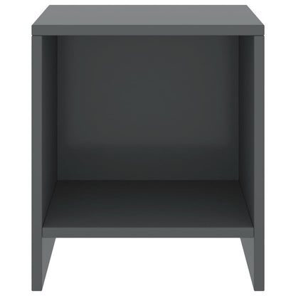 Berkfield Bedside Cabinet Dark Grey 35x30x40 cm Solid Pinewood