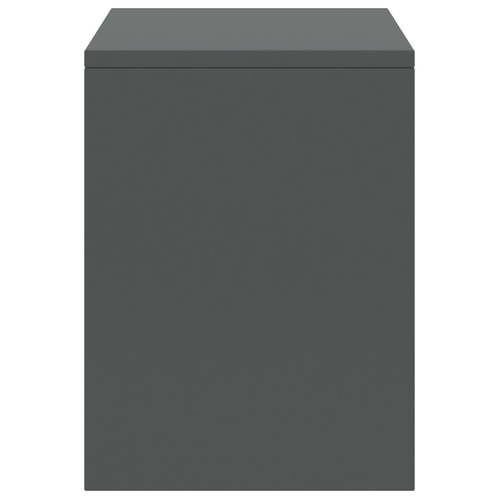 Berkfield Bedside Cabinet Dark Grey 35x30x40 cm Solid Pinewood